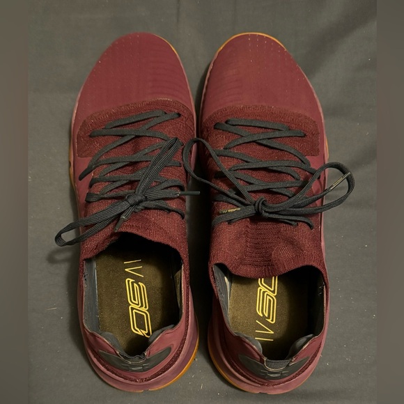 Under Armour Steph Curry 4 Low Merlot Size 14 New With Box (No Lid) - Picture 7 of 10